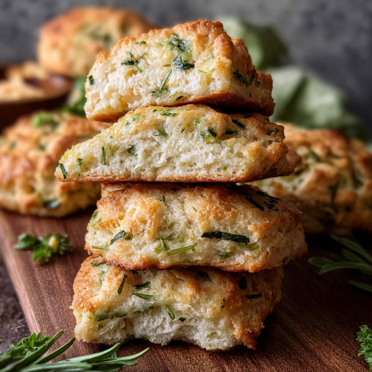 Fluffy, buttery, and herb-infused! These savory scones, filled with fresh rosemary and parsley, are perfect for any occasion. Whether you’re enjoying them with a warm bowl of soup or on their own, these scones offer the ideal balance of crispy edges and soft, flaky layers. Ready to bake up your own batch