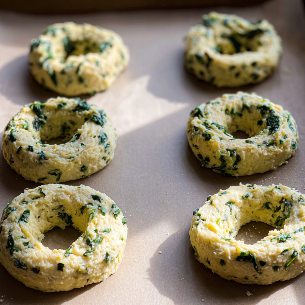 Freshly shaped and ready to bake! These savory scones, packed with vibrant spinach, are about to turn golden and crispy in the oven. Perfect for brunch, pairing with soups, or enjoying with a cup of tea. Check out the recipe to bake your own batch of these herby delights!
