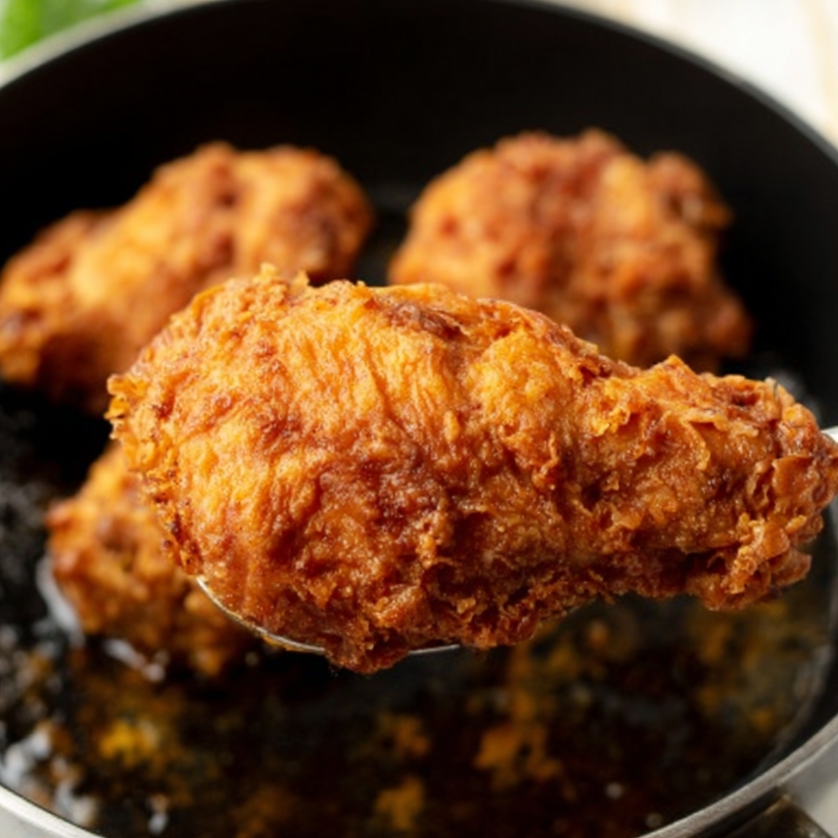 Golden crispy perfection right out of the fryer! This fried chicken is everything youโve been cravingโcrispy on the outside, juicy on the inside. ๐๐ฅ #FriedChicken #CrispyChicken #ChickenLovers #ComfortFood #DeliciousEats