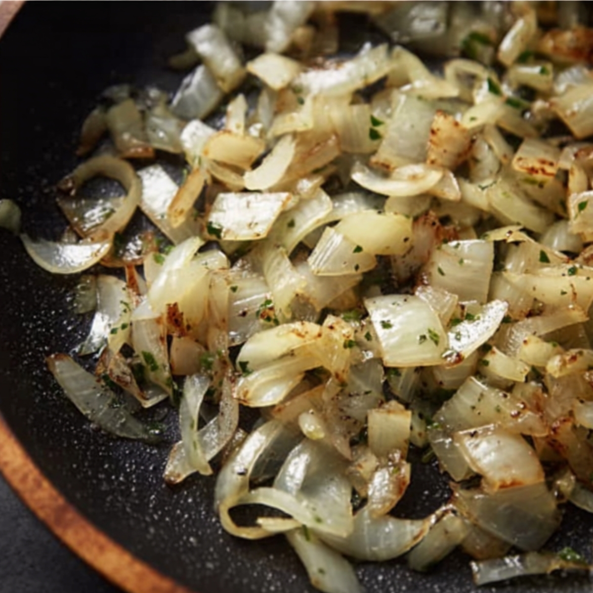 Perfectly sautéed onions form the flavorful foundation of many dishes, including Thai Red Chicken Curry. The sweet and savory aroma of caramelized onions enhances the overall flavor profile of the curry.