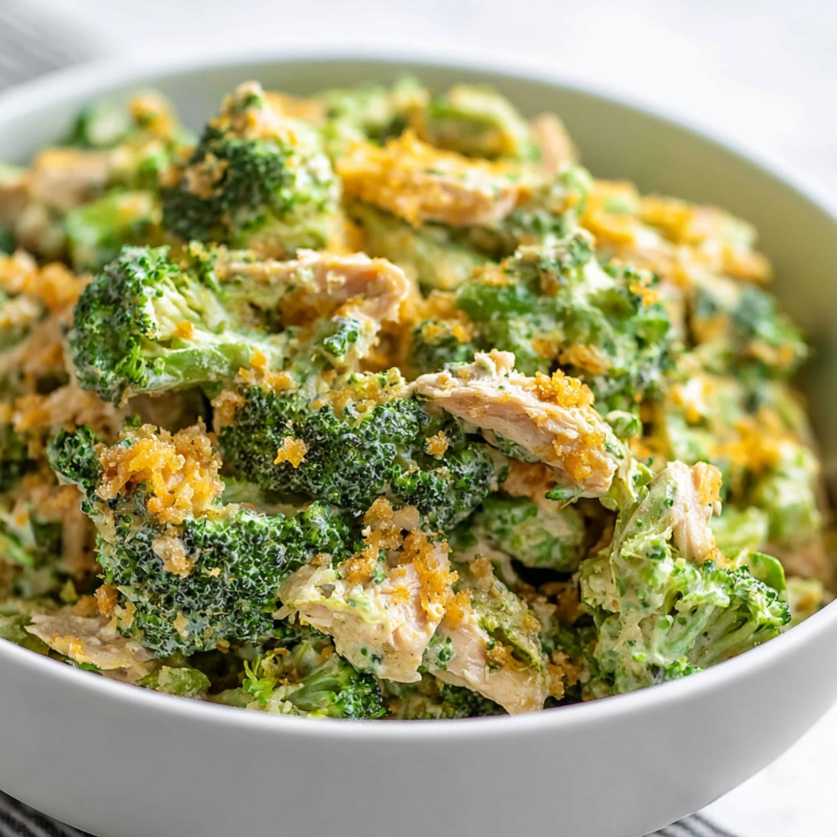 Broccoli Cheddar Chicken Salad Fresh, creamy, and oh-so-delicious! This broccoli cheddar chicken salad is packed with flavor and perfect for any meal. #HealthyEating #SaladRecipe