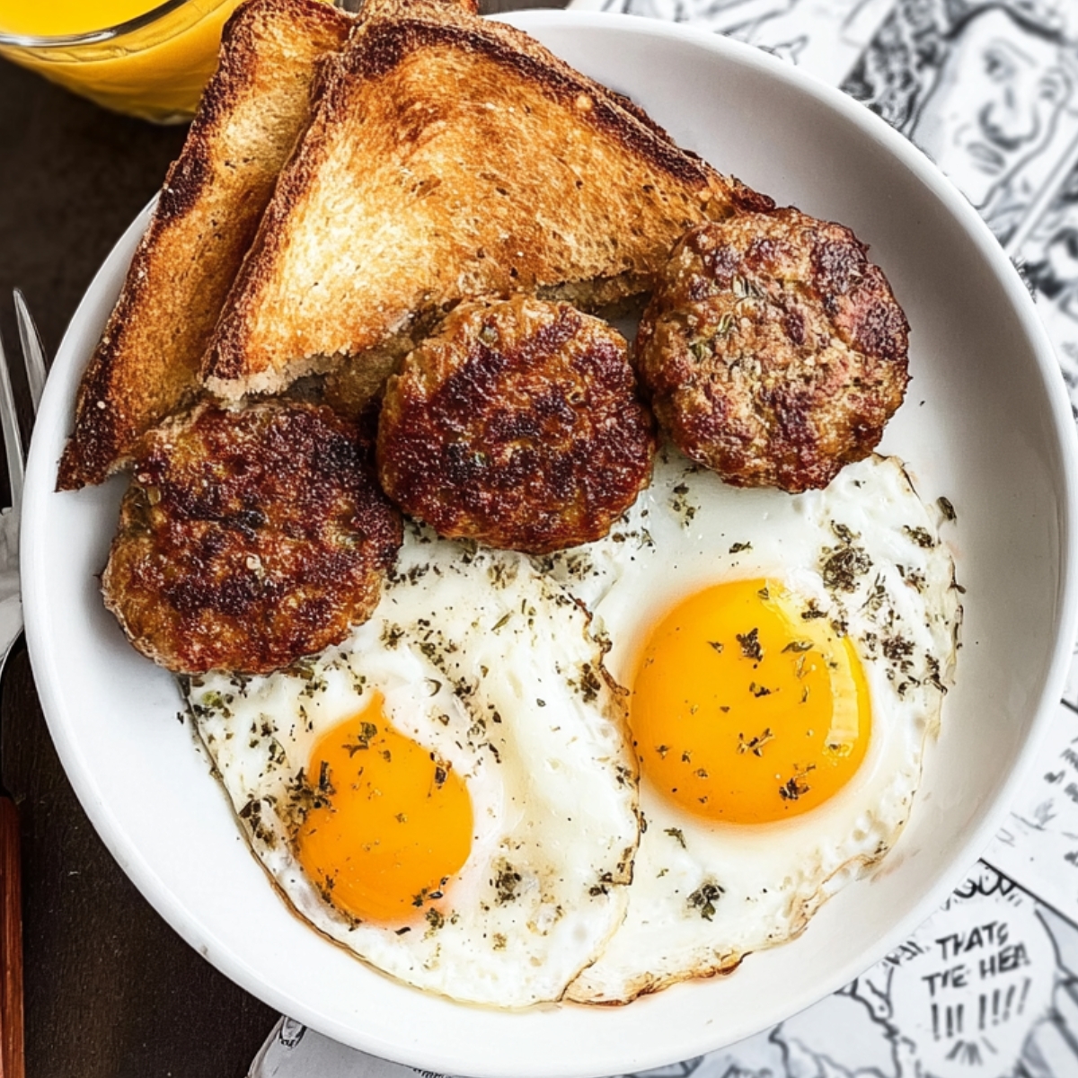 Maple Sage Breakfast Sausage Homemade Maple Sage Breakfast Sausage: Ground turkey with spices ready to be shaped into delicious patties.