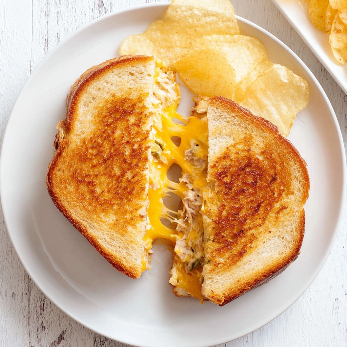 Melted cheese, crispy toast, and creamy tuna salad—this grilled tuna melt is comfort food at its finest! 🧀🍞 #TunaMelt #GrilledCheese #ComfortFood