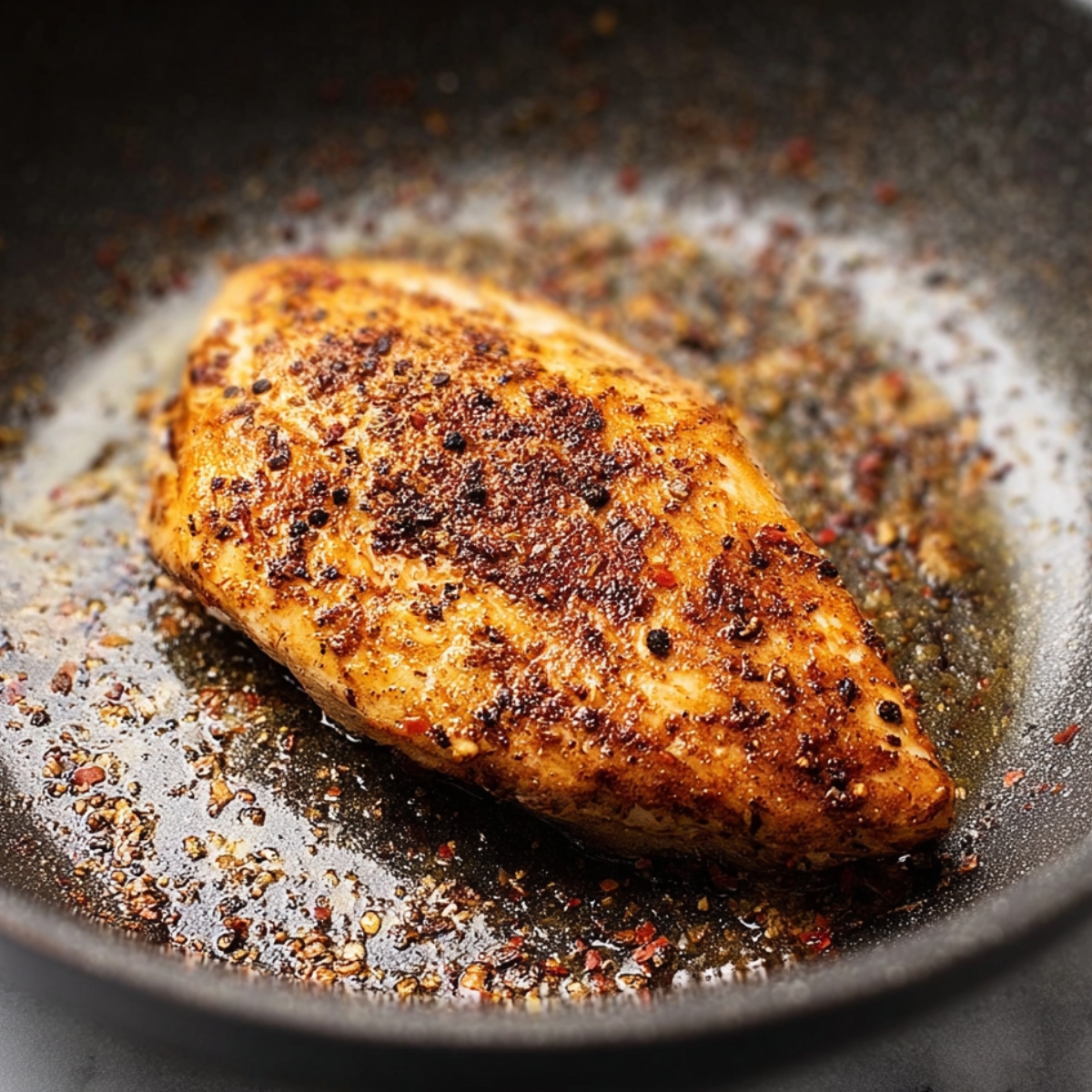 Perfectly seasoned and seared chicken breast for a delicious meal! 🍗 #ChickenDinner #HealthyCooking
